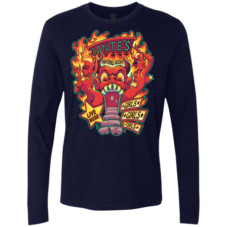 T-Shirts Midnight Navy / Small Dantes Inferno Room Men's Premium Long Sleeve
