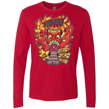 T-Shirts Red / Small Dantes Inferno Room Men's Premium Long Sleeve