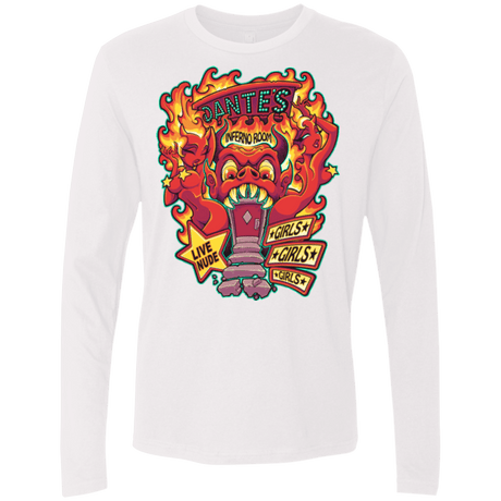 T-Shirts White / Small Dantes Inferno Room Men's Premium Long Sleeve