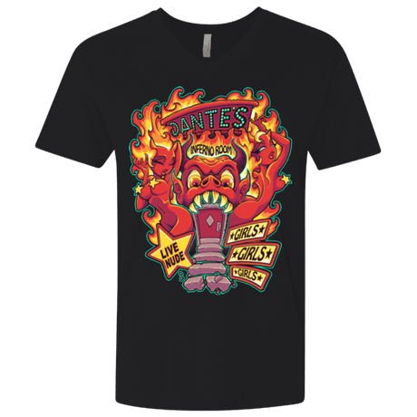 T-Shirts Black / X-Small Dantes Inferno Room Men's Premium V-Neck