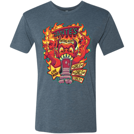 T-Shirts Indigo / Small Dantes Inferno Room Men's Triblend T-Shirt