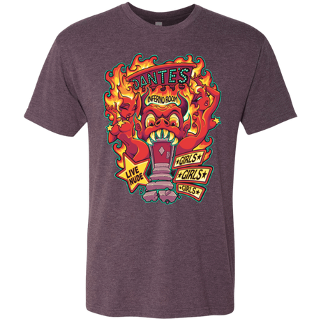 T-Shirts Vintage Purple / Small Dantes Inferno Room Men's Triblend T-Shirt