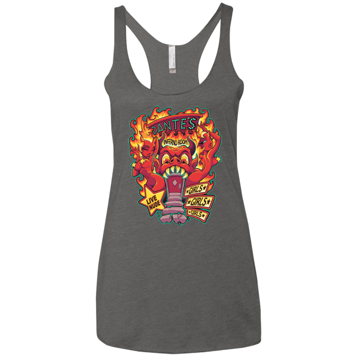 T-Shirts Premium Heather / X-Small Dantes Inferno Room Women's Triblend Racerback Tank