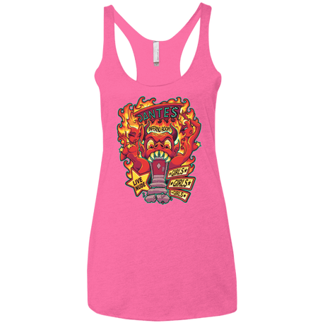 T-Shirts Vintage Pink / X-Small Dantes Inferno Room Women's Triblend Racerback Tank