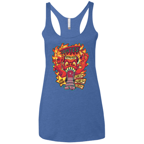 T-Shirts Vintage Royal / X-Small Dantes Inferno Room Women's Triblend Racerback Tank