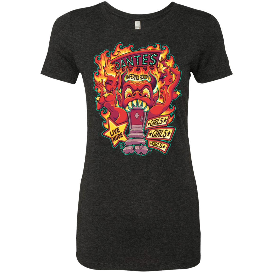 T-Shirts Vintage Black / Small Dantes Inferno Room Women's Triblend T-Shirt