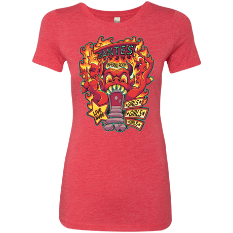 T-Shirts Vintage Red / Small Dantes Inferno Room Women's Triblend T-Shirt