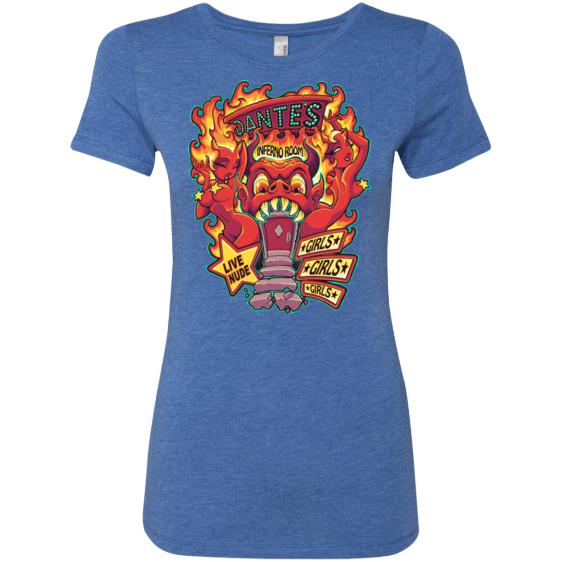 T-Shirts Vintage Royal / Small Dantes Inferno Room Women's Triblend T-Shirt
