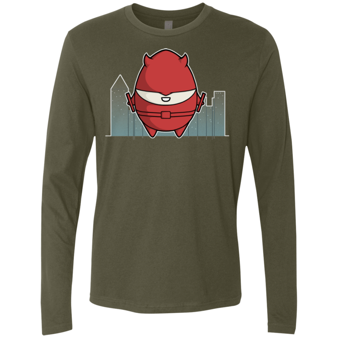 T-Shirts Military Green / Small Dare Devilled Egg Men's Premium Long Sleeve