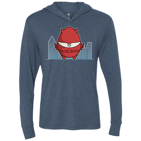 T-Shirts Indigo / X-Small Dare Devilled Egg Triblend Long Sleeve Hoodie Tee