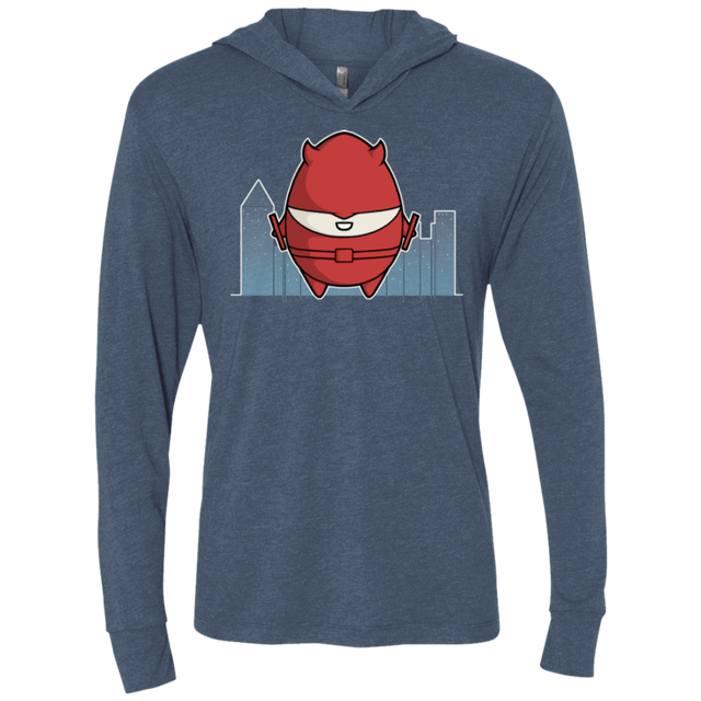 T-Shirts Indigo / X-Small Dare Devilled Egg Triblend Long Sleeve Hoodie Tee