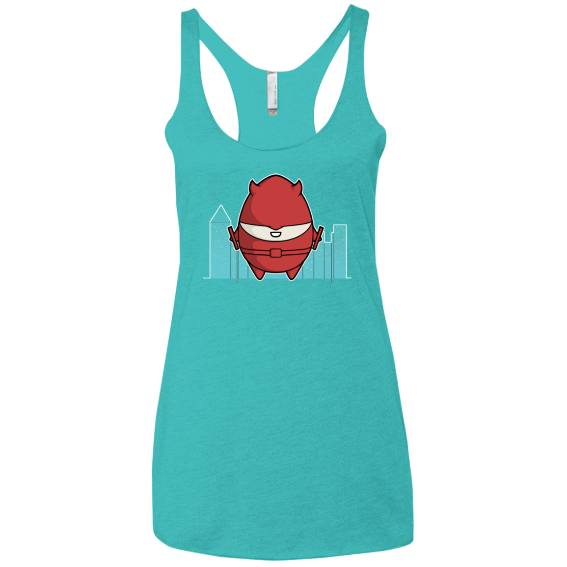 T-Shirts Tahiti Blue / X-Small Dare Devilled Egg Women's Triblend Racerback Tank