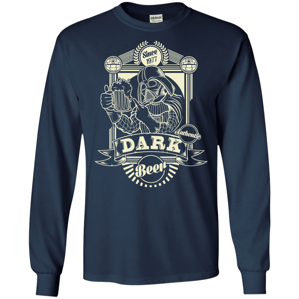T-Shirts Navy / S Dark Beer Men's Long Sleeve T-Shirt