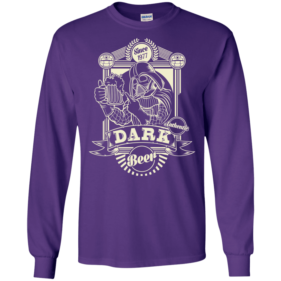 T-Shirts Purple / S Dark Beer Men's Long Sleeve T-Shirt