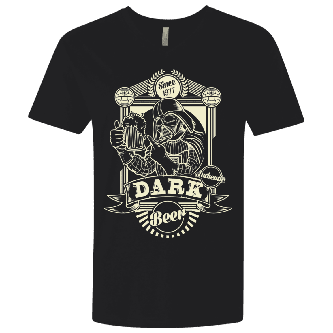 T-Shirts Black / X-Small Dark Beer Men's Premium V-Neck