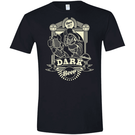 T-Shirts Black / X-Small Dark Beer Men's Semi-Fitted Softstyle