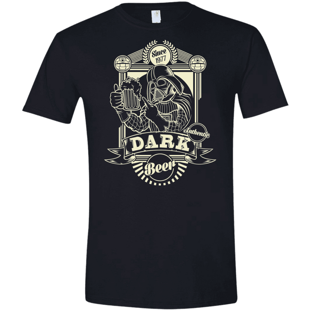 T-Shirts Black / X-Small Dark Beer Men's Semi-Fitted Softstyle