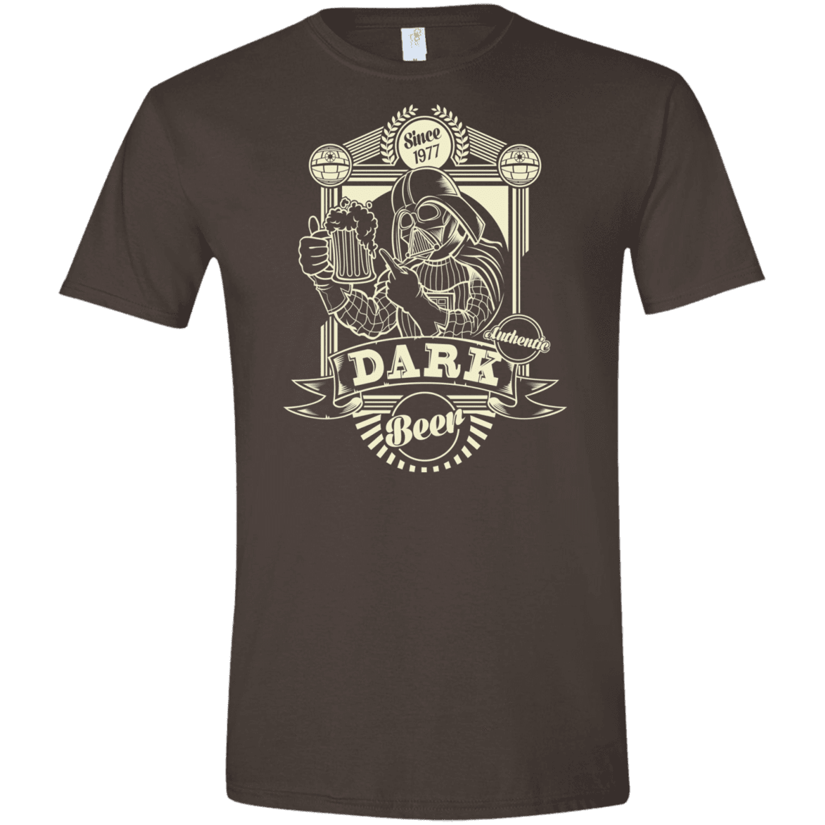 T-Shirts Dark Chocolate / S Dark Beer Men's Semi-Fitted Softstyle