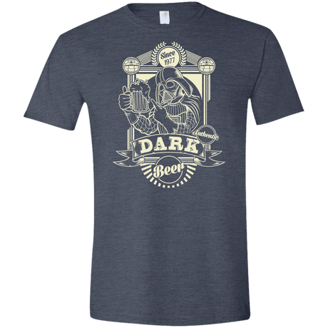 T-Shirts Heather Navy / S Dark Beer Men's Semi-Fitted Softstyle