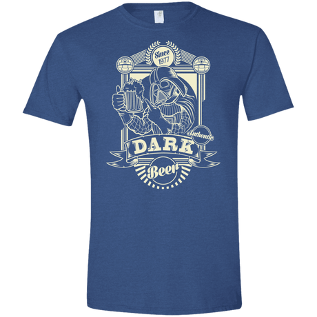 T-Shirts Heather Royal / X-Small Dark Beer Men's Semi-Fitted Softstyle