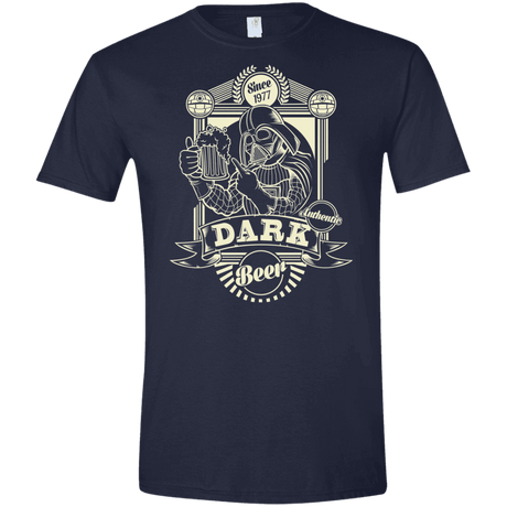 T-Shirts Navy / X-Small Dark Beer Men's Semi-Fitted Softstyle