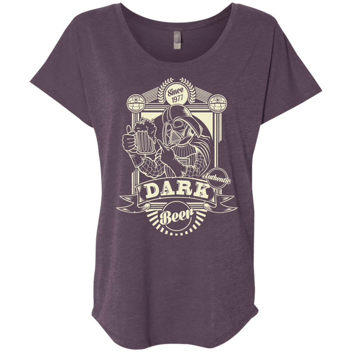 T-Shirts Vintage Purple / X-Small Dark Beer Triblend Dolman Sleeve