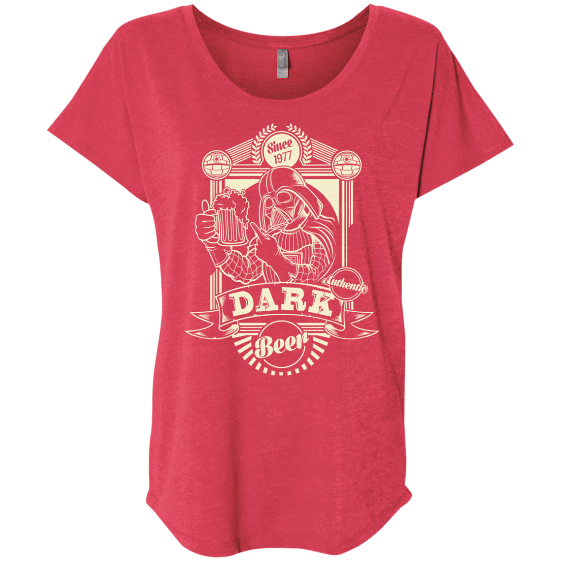 T-Shirts Vintage Red / X-Small Dark Beer Triblend Dolman Sleeve