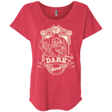T-Shirts Vintage Red / X-Small Dark Beer Triblend Dolman Sleeve