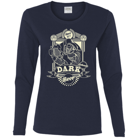 T-Shirts Navy / S Dark Beer Women's Long Sleeve T-Shirt