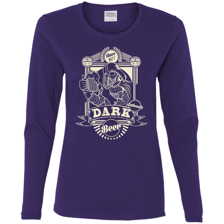 T-Shirts Purple / S Dark Beer Women's Long Sleeve T-Shirt