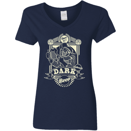 T-Shirts Navy / S Dark Beer Women's V-Neck T-Shirt