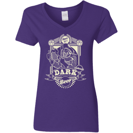 T-Shirts Purple / S Dark Beer Women's V-Neck T-Shirt