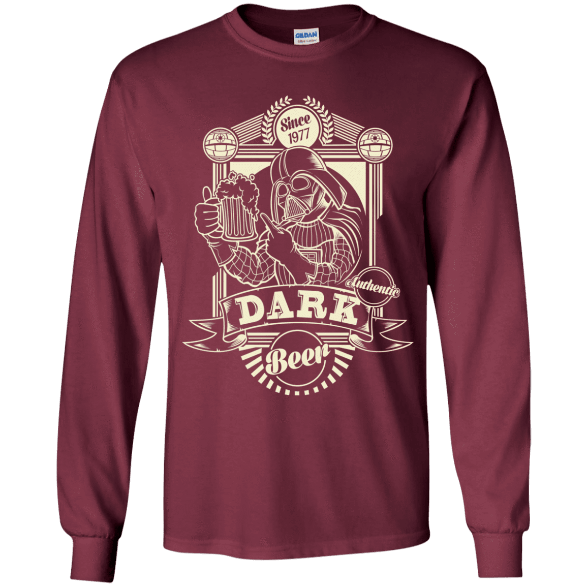 T-Shirts Maroon / YS Dark Beer Youth Long Sleeve T-Shirt