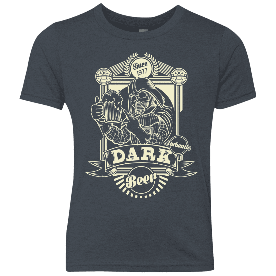 T-Shirts Vintage Navy / YXS Dark Beer Youth Triblend T-Shirt