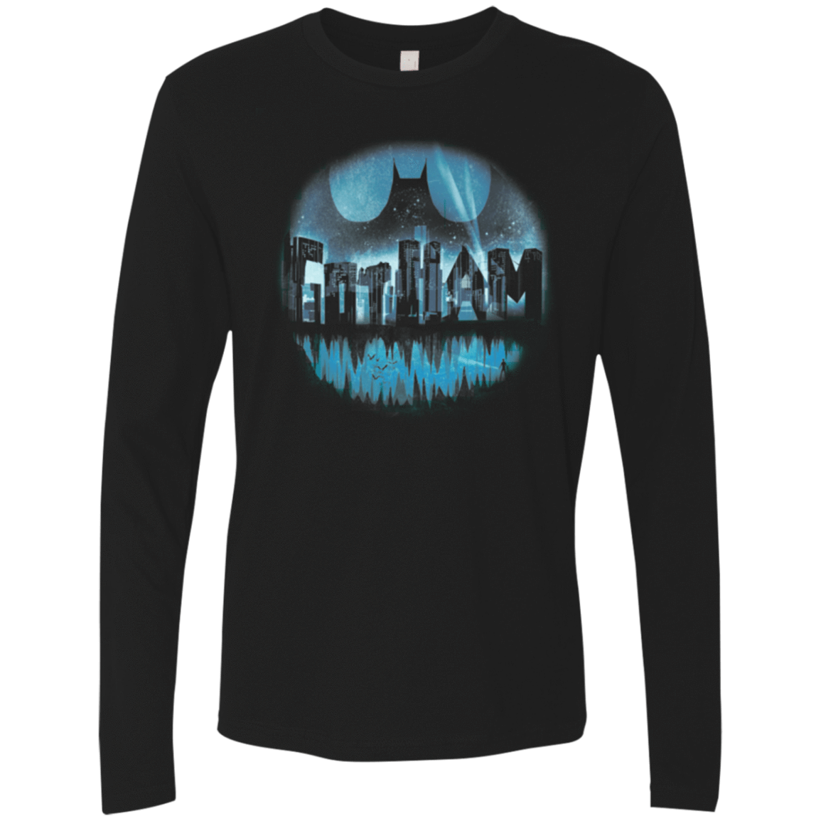 T-Shirts Black / Small Dark City Men's Premium Long Sleeve