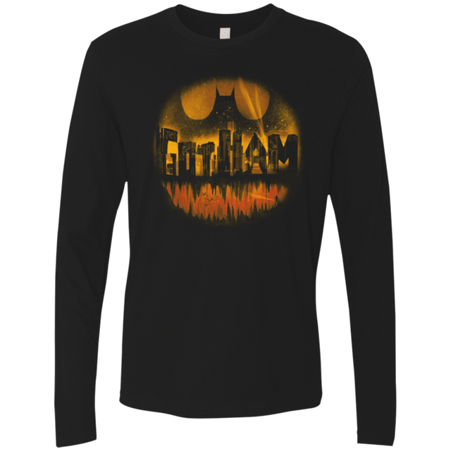 T-Shirts Black / Small Dark City Orange Version Men's Premium Long Sleeve