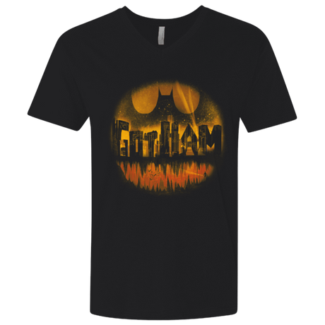 T-Shirts Black / X-Small Dark City Orange Version Men's Premium V-Neck