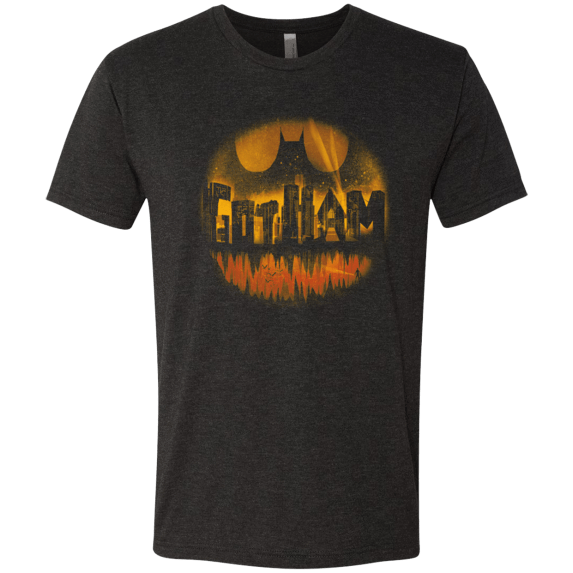 T-Shirts Vintage Black / Small Dark City Orange Version Men's Triblend T-Shirt
