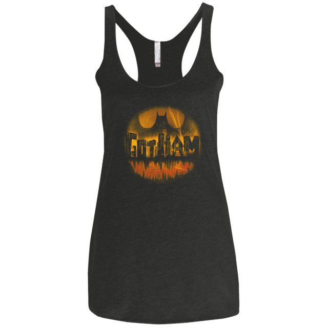 T-Shirts Vintage Black / X-Small Dark City Orange Version Women's Triblend Racerback Tank