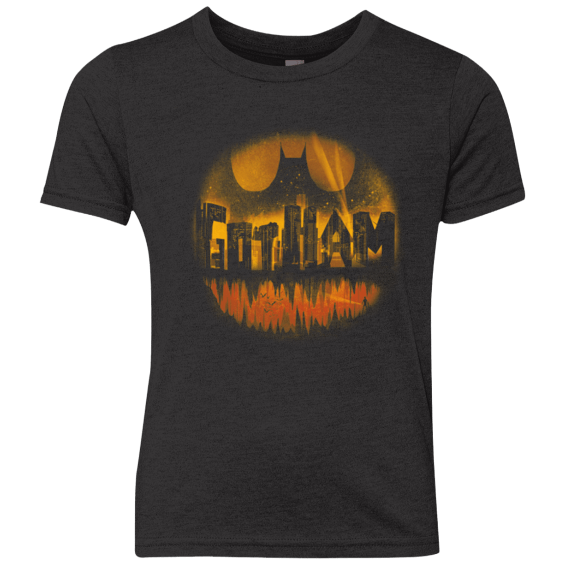 T-Shirts Vintage Black / YXS Dark City Orange Version Youth Triblend T-Shirt