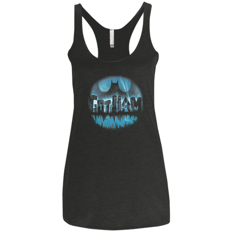 T-Shirts Vintage Black / X-Small Dark City Women's Triblend Racerback Tank