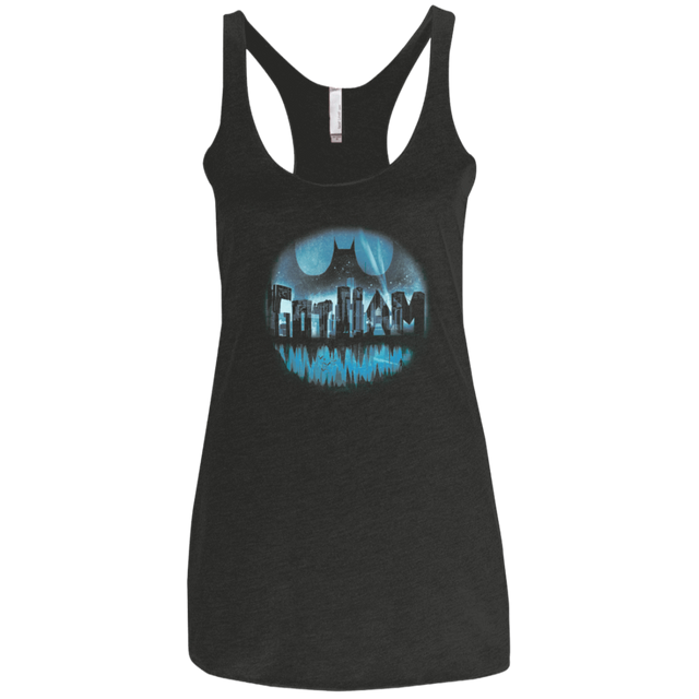 T-Shirts Vintage Black / X-Small Dark City Women's Triblend Racerback Tank