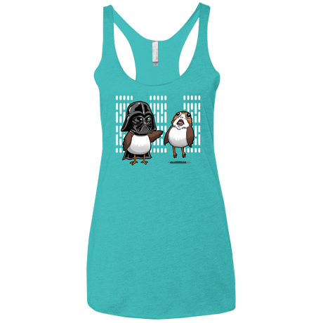 T-Shirts Tahiti Blue / X-Small Dark Critter Women's Triblend Racerback Tank