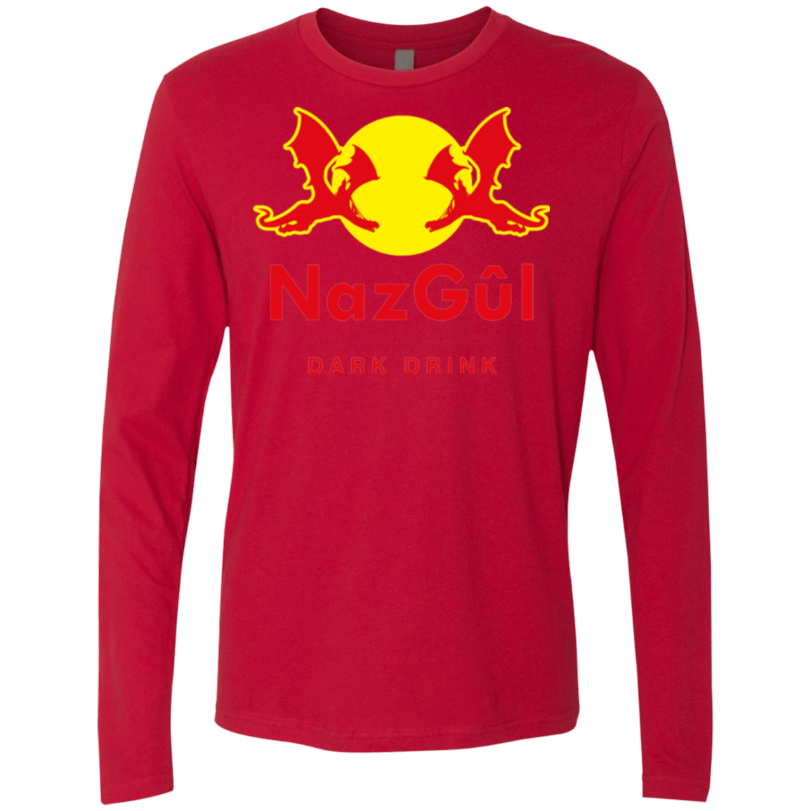 T-Shirts Red / Small Dark drink Men's Premium Long Sleeve
