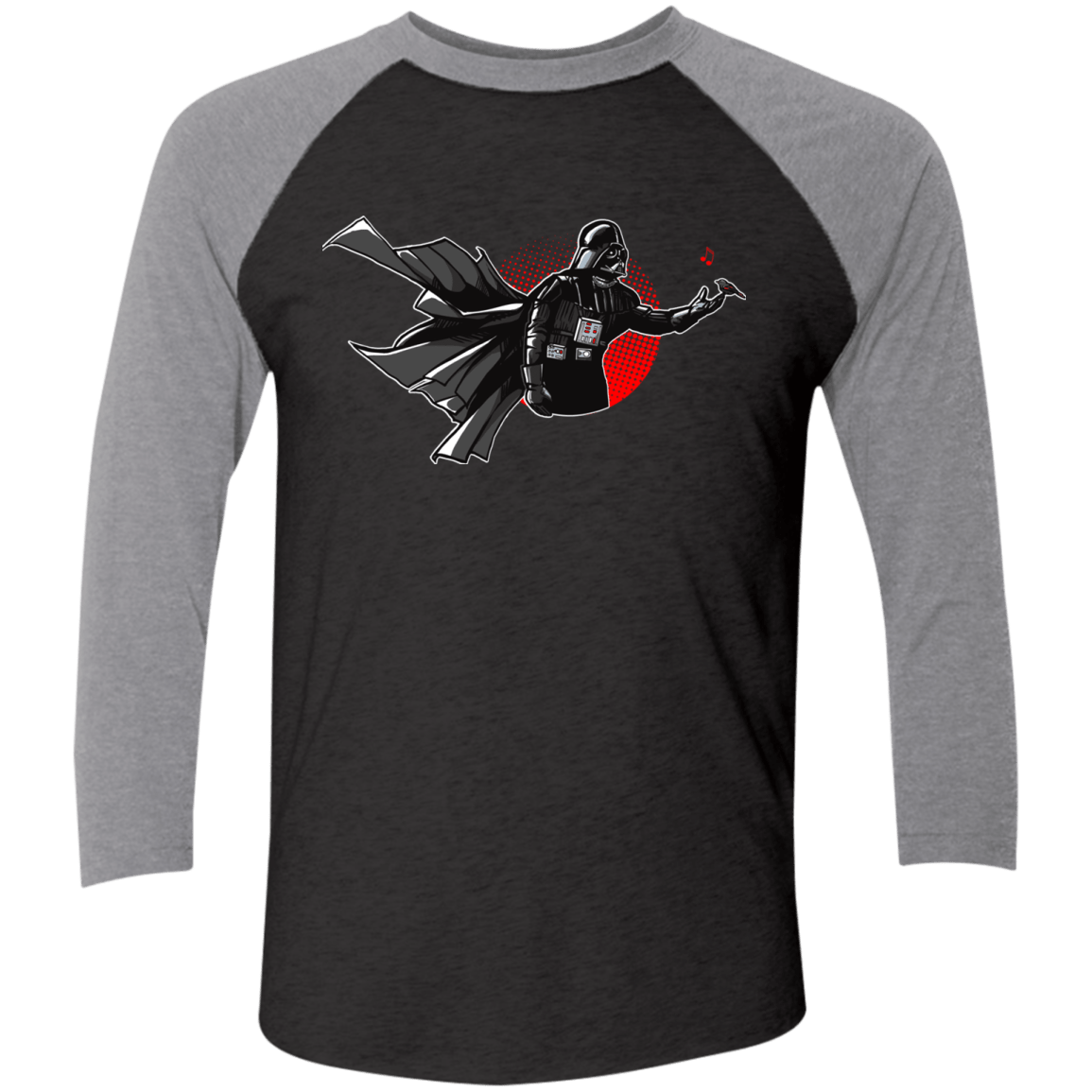 T-Shirts Vintage Black/Premium Heather / X-Small Dark Enforcer Men's Triblend 3/4 Sleeve