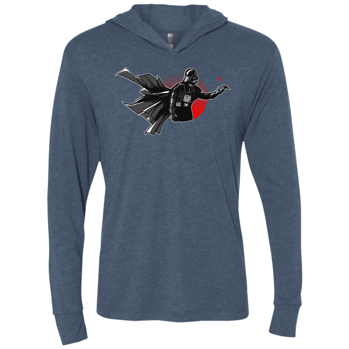 T-Shirts Indigo / X-Small Dark Enforcer Triblend Long Sleeve Hoodie Tee