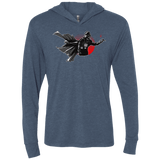 T-Shirts Indigo / X-Small Dark Enforcer Triblend Long Sleeve Hoodie Tee