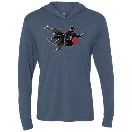 T-Shirts Indigo / X-Small Dark Enforcer Triblend Long Sleeve Hoodie Tee