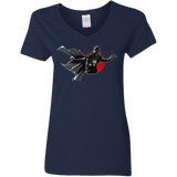 T-Shirts Navy / S Dark Enforcer Women's V-Neck T-Shirt