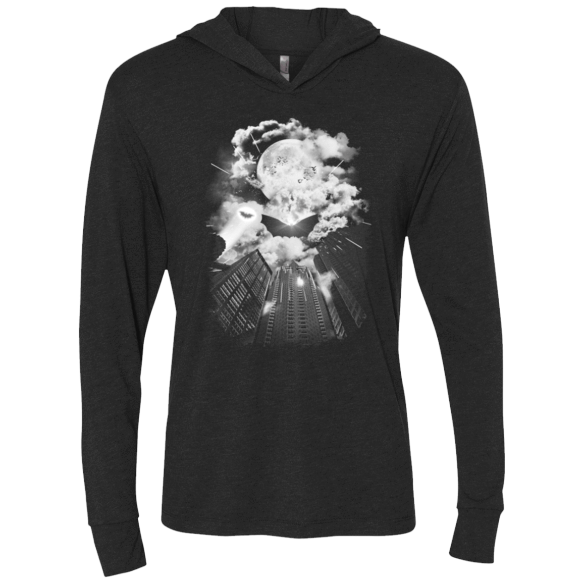 T-Shirts Vintage Black / X-Small Dark Guardian Triblend Long Sleeve Hoodie Tee